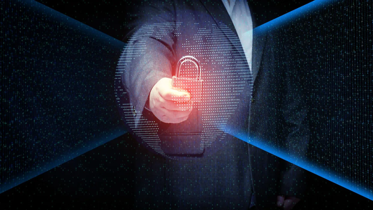 Un cybersécurité protège le système de fuites de données